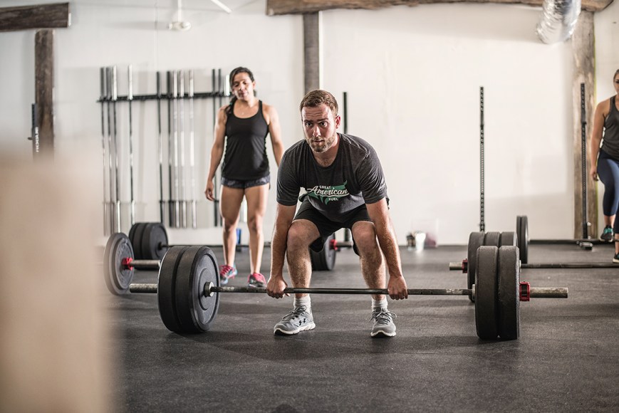 Audra Oden photographs, Nashletics Coach Nancy Watkins working with a client.