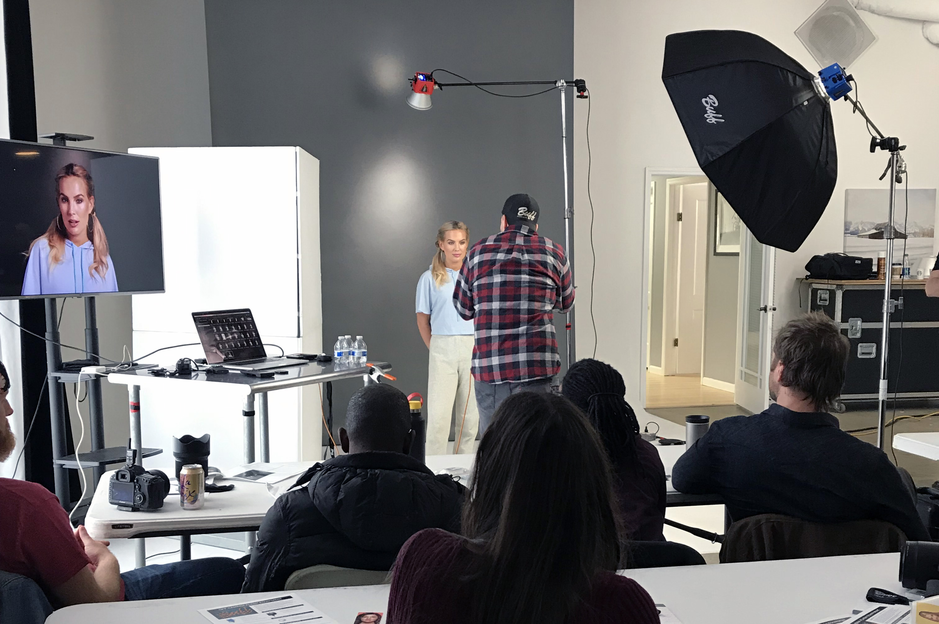 Jeff Carpenter during his Next Level Lighting workshop with model Allee-Sutton Hethcoat at Westlight Studios in Franklin, TN.