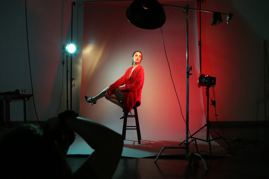 Behind the scenes of Brooklyn Parker by Samantha Gordon photographed at Nossi College of Art