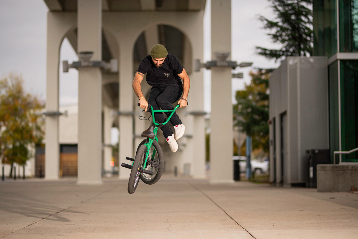 Pro BMX Rider, Corey Martinez, photographed by Jeff Carpenter using the LINK 800WS by Paul C. Buff, Inc.