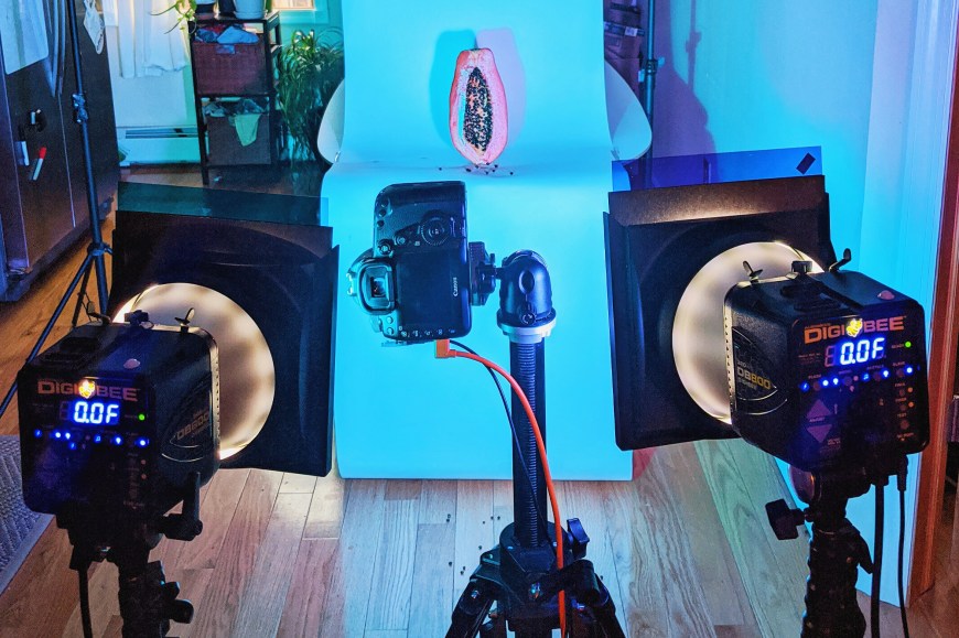 Two light gel setup for photography lighting color gel challenge