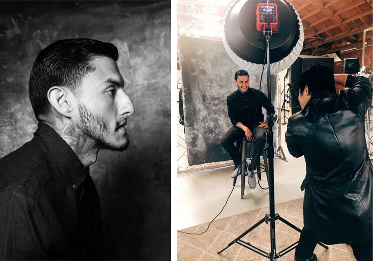 Photographer Irvin Rivera of Graphics Metropolis photographs actor Richard Cabral